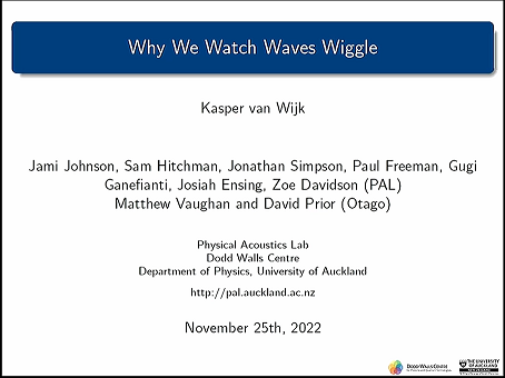 Kasper van Wijk’s talk in November 2022